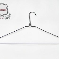 Strong Coloured Wire Coat Hangers (13G) 16"/40cm Black Metal Clothes extra strong